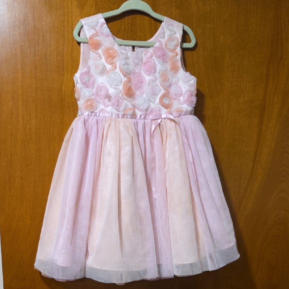 Jona Michelle Pink and Cream Formal Dress